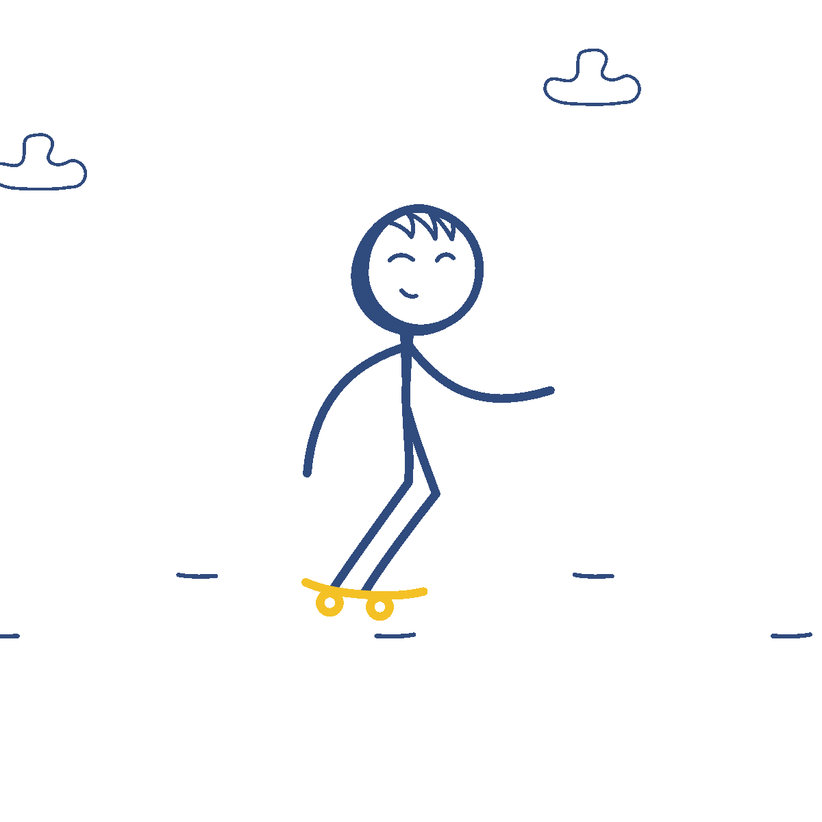 stick figure on skateboard managed it services